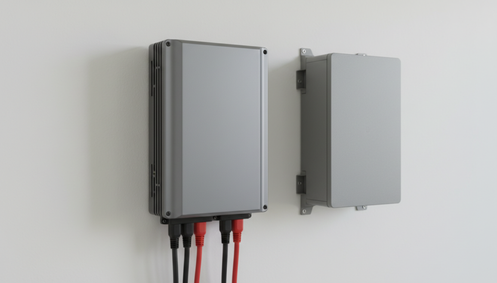 Inversor e bateria residencial de armazenamento para sistema de energia solar híbrido.