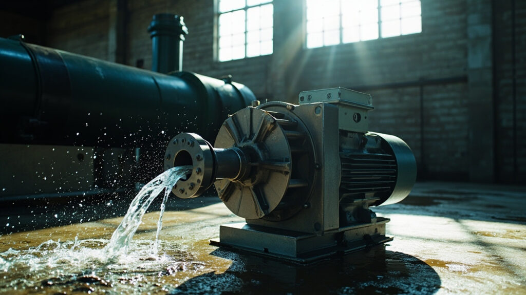 Instalação mecânica de uma micro hidrelétrica rural com turbina e gerador em uma propriedade agrícola